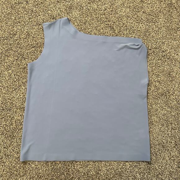 Norma Kamali light blue drop shoulder top size L - Picture 11 of 12